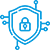 Icon Datensicherheit blau klein